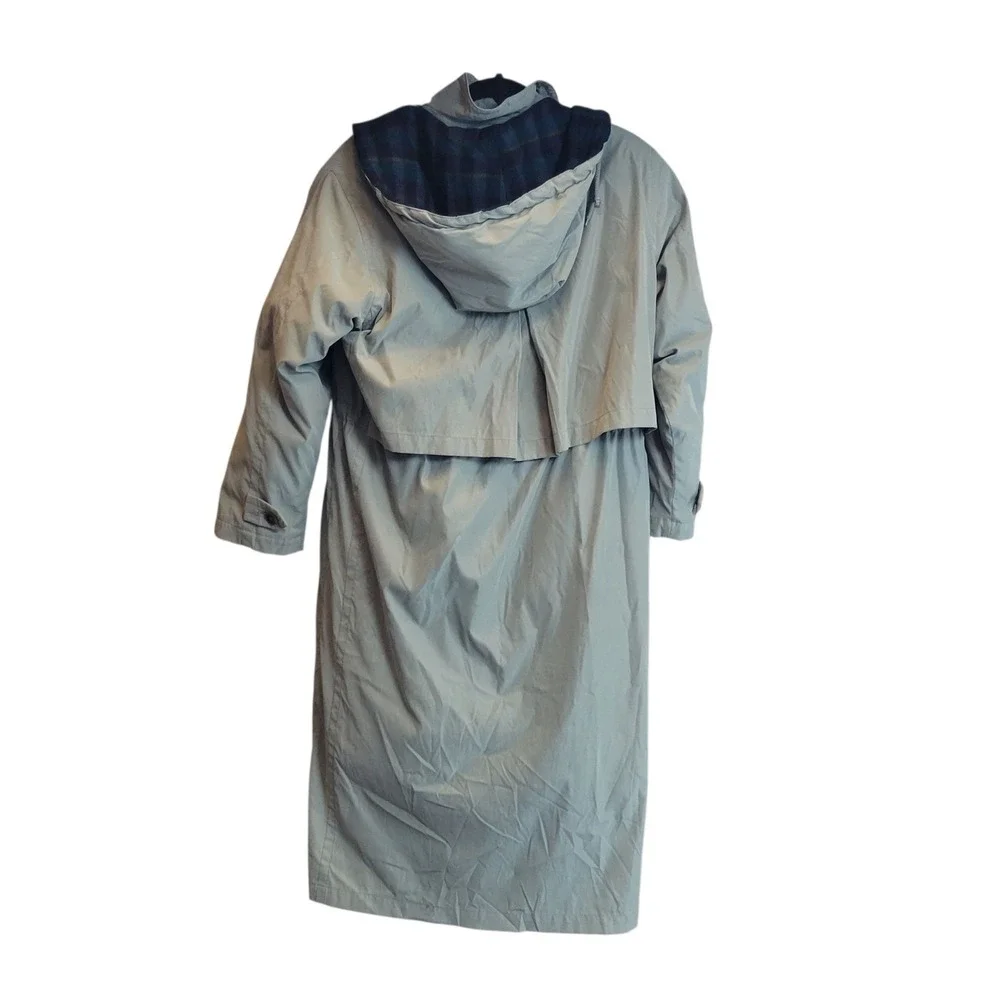 Eddie Bauer Trench‎ Coat Womens Medium Petite Parka Coat Long Puffer Down Lined - Picture 5 of 16